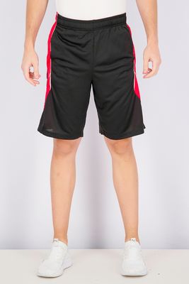 Mens Birds Eye Mesh Short Black/Red Mens Birds Eye Mesh Short Black/Red