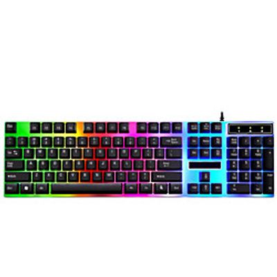 G21 USB Wired Gaming Keyboard Office Keyboard Novelty Gaming Monochromatic Backlit 104 pcs Keys miniinthebox