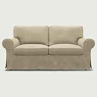 IKEA Ektorp 2 Seat Sofa Cover Cotton Twill Regular Fit With Piping Machine Washable miniinthebox