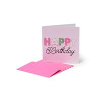 Legami Small Greeting Card - Happy Birthday Donut (7 X7 cm) - thumbnail