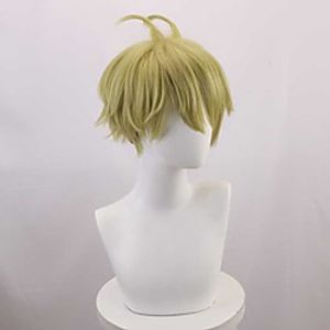 new danganronpa v3 tiankai lan taro, dull hair style, closed face, reverse warped cosplay wig, rose inner net Lightinthebox