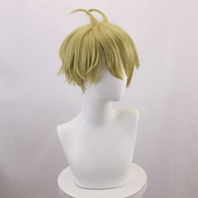 new danganronpa v3 tiankai lan taro, dull hair style, closed face, reverse warped cosplay wig, rose inner net Lightinthebox