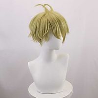new danganronpa v3 tiankai lan taro, dull hair style, closed face, reverse warped cosplay wig, rose inner net Lightinthebox - thumbnail