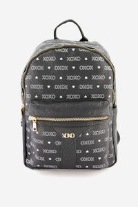 Womens Printed Backpack 35 H x 25 L x 13 W cm  Black