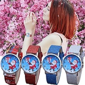 New Children Christmas Watch Santa Claus Pattern Kids Quartz Watch fashion Women Wrist Watches miniinthebox