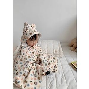 Explosive Type A Four-Layer Washed Gauze Cotton Baby Cape Wearable Bathrobe Cover Blanket Cotton Children Hooded Bath Towel miniinthebox