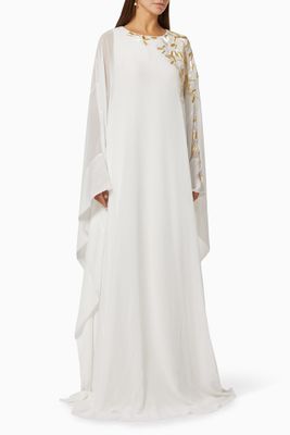 Beaded Kaftan in Georgette Crepe