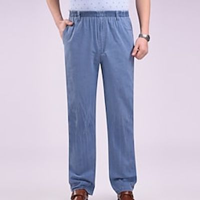 Men's Trousers Summer Pants Beach Pants Casual Pants Elastic Waist Plain Comfort Breathable Casual Daily Streetwear Cotton Blend Sports Fashion Loose Fit Blue Green Micro-elastic miniinthebox Men's Trousers Summer Pants Beach Pants Casual Pants Elastic Waist Plain Comfort Breathable Casual Daily Streetwear Cotton Blend Sports Fashion Loose Fit Blue Green Micro-elastic miniinthebox