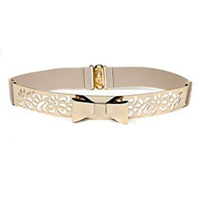 rebecca women metal chain dress belt skinny waist belt waistband dress accessory (t-beige) Lightinthebox