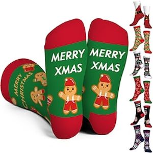 Fun Christmas Socks Funny Xmas Gifts for Men and Women Novelty Cozy Unisex Crew Cotton Sock Lightinthebox