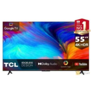 TCL 55 Inch, 4K , Google, LED TV Dolby Sound System Model ( 2023 ) Black - 55T635