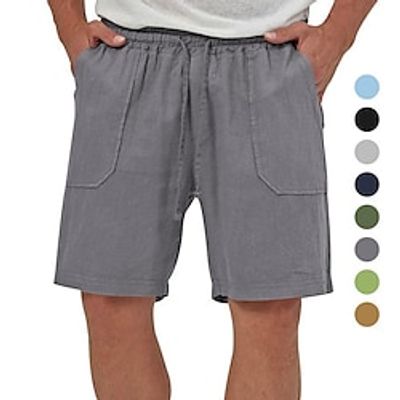 Men's Shorts Linen Shorts Summer Shorts Drawstring Elastic Waist Straight Leg Plain Comfort Breathable Short Casual Daily Holiday Linen Cotton Blend Fashion Classic Style Black Yellow miniinthebox Men's Shorts Linen Shorts Summer Shorts Drawstring Elastic Waist Straight Leg Plain Comfort Breathable Short Casual Daily Holiday Linen Cotton Blend Fashion Classic Style Black Yellow miniinthebox