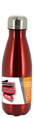 Sonashi 0.5 Ltr Vacuum Flask Bottle Hot & Cold Red Blue & Silver Color (SVB-502)