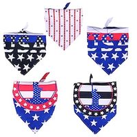 Dog Bandanas 4th of July Decoration Dog Dog Scarf Dog Bandana  Dog Hat Tie  Bow Tie Bowknot Stars Fashion Cute Sports Casual  Daily Dog Clothes Puppy Clothes Dog Outfits Soft Rosy Pink Costume for Girl and Boy Dog Cotton Lightinthebox - thumbnail