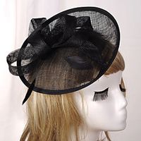 Elizabeth Audrey Hepburn Women's Adults' Ladies Dresses Retro Vintage Dress Feather Net Hat Fascinator Hat Headbands Hair Clip White Black Coffee Bowknot Headwear Lolita Accessories miniinthebox - thumbnail