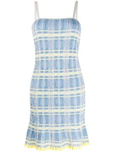 M Missoni fitted glitter checkered dress - Blue