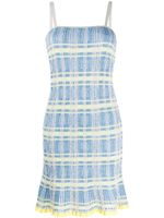 M Missoni fitted glitter checkered dress - Blue - thumbnail