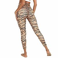 fitness pants women leggings tiger pattern push up workout high waist gym sporting leggins picture color s miniinthebox - thumbnail