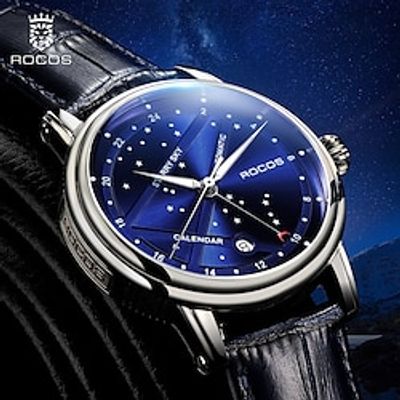 Women Men Mechanical Watch Diamond Minimalist Luxury Fashion Automatic Self-winding Luminous Calendar Waterproof Leather Watch miniinthebox Women Men Mechanical Watch Diamond Minimalist Luxury Fashion Automatic Self-winding Luminous Calendar Waterproof Leather Watch miniinthebox