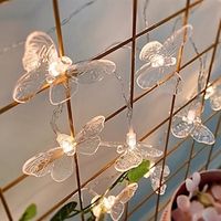 10 LEDs LED Butterfly Lights Fairy String Lights Christmas Garland For Wedding Decoration Outdoor Room Garland Decoration Curtain Lights 1 set Lightinthebox - thumbnail
