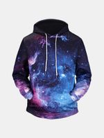 Mens 3D Space Galaxy Printed Casual Sport Hoodies