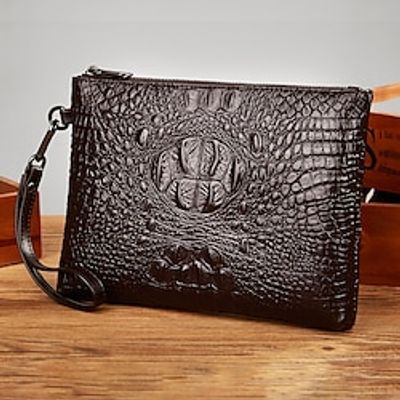 Men's Envelope Bag Wristlet Clutch Purse Fashion Wallet Gift For Men wristlet Crocodile Pattern Handbag Lightinthebox