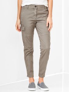 Skinny mini cargo khakis