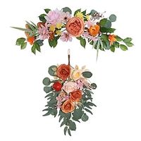 1PC Bohemian wedding Flowers Simulated Rose Eucalyptus Bouquet Pendant Suitable For Wedding Valentine's Day parties Home Commercial Center Decoration miniinthebox