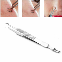 Stainless Steel Blackhead Acne Pimple Comedone Remover Tool Face Cleaner Straight Clips