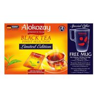 Alokozay Black Tea - 100 Enveloped Tea Bags + Mug - Limited Edition