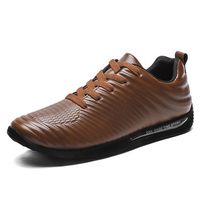 Men Stripe Microfiber Leather Comfy Driving Shoes