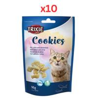 Trixie Cookies with Salmon and Catnip Cat Treats 50G (Pack of 10)