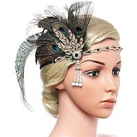 Head Jewelry Flapper Headband Feathers Headband Retro Vintage 1920s Alloy For The Great Gatsby Cosplay Carnival Women's Costume Jewelry Fashion Jewelry miniinthebox