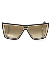 Frankie Morello Elegant Black and Gold Square Sunglasses (FR-22069)
