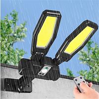 Solar Street Light, COB Solar Power 2 Heads Remote Control 270° Motion Sensor Street FloodLight Wall Lamp Waterproof for Outdoor Garden Security Lightinthebox