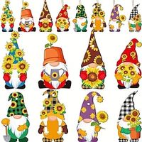 24pcs Sunflower Gnome Wooden Decorations Hanging Wooden Pendants Pendant Decor Ornament Scene Decor Room Decor Home Decor Window Decor Pendant Holiday Party Decor Lightinthebox - thumbnail