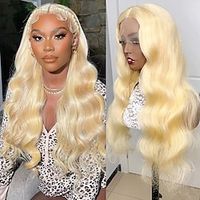 Body Wave #613 T Lace Frontal Wig 13x4x1 Lace Front Human Hair Wigs for Women Blonde Lace Front Wig Human Hair 150% Density Lightinthebox - thumbnail