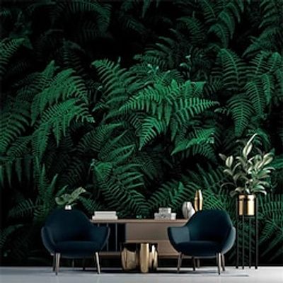 Plants Wallpaper Mural Fern Thickets Wall Covering Sticker Peel and Stick Removable PVCVinyl Material Self AdhesiveAdhesive Required Wall Decor for Living Room Kitchen Bathroom Lightinthebox