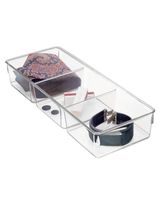 Interdesign Linus Dresser with 3 Divider 5 x 13 x 2.2 inch Clear