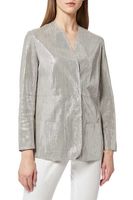 Lurex Stripe Leather Jacket - thumbnail