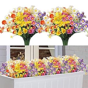 1PC Artificial Flowers Daisy Plastic Plants Home Decoration Window Outdoor Plastic Flowers Lightinthebox