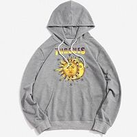 Men's Hoodie Black Pink Gray Hooded Solar System Lace up Holiday Going out Streetwear Cool Casual Winter Spring   Fall Clothing Apparel Hoodies Sweatshirts  miniinthebox - thumbnail