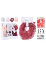 Homesmiths Christmas Organza Garland LED 4 Assorted Colors 1 Piece
