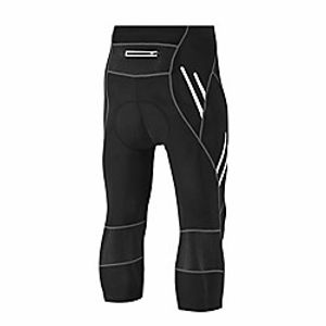 men's cycling pants 4d padded bicycle riding compression tights 34 capri leggings hidden pockets black s Lightinthebox
