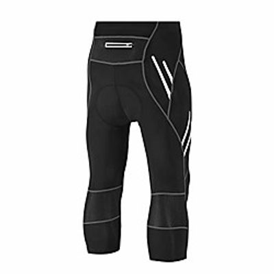 men's cycling pants 4d padded bicycle riding compression tights 34 capri leggings hidden pockets black s Lightinthebox