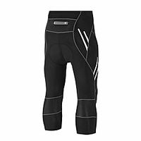 men's cycling pants 4d padded bicycle riding compression tights 34 capri leggings hidden pockets black s Lightinthebox - thumbnail