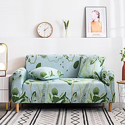 Sofa Cover Simple Style Sectional Stretch  Slipcovers Elastic Stretch Sofa Cover For Living Room Couch Cover Armchair Cover Green Plant miniinthebox