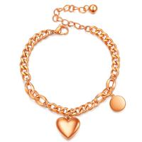 Net celebrity trend bracelet women titanium steel love heart electroplated gold bracelet stainless steel adjustable bracelet with lettering-Alibaba