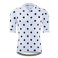 21Grams Men's Short Sleeve Cycling Jersey Summer Polyester BlackWhite Polka Dot Solid Color Bike Jersey Top Mountain Bike MTB Road Bike Cycling UV Resistant Quick Dry Breathable Sports Clothing miniinthebox - thumbnail