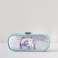 SHOUT Printed Pencil Case with Zip Closure